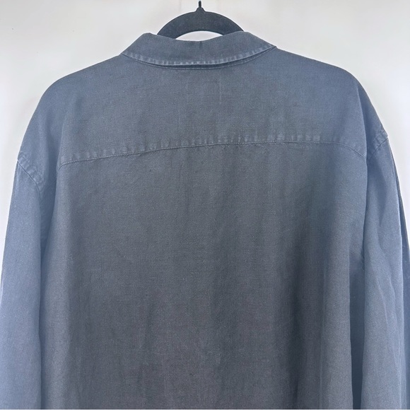 UNTICKit Wrinkle Resistant Linen Cabardes Black Long Sleeve Mens Size XXX Large - Picture 5 of 12